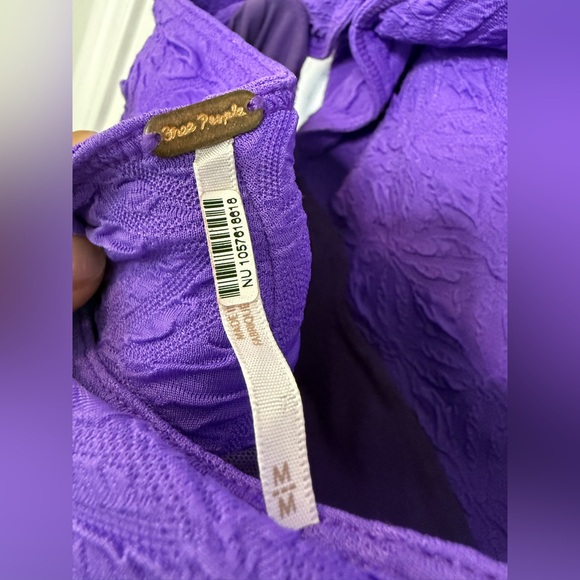 Free People Purple Textured Dress M - Picture 3 of 6